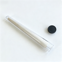 Tube conique en plastique transparent de haute qualité 16*112mm pour cigares, avec capuchon noir - Fabriqué en Chine - 1000 pièces par boîte