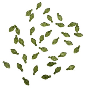 Acrylic Green <b>Leaf</b> Charms Irregular Etched Plastic Resin DIY Craft Jewelry Accessories - Product Image 5