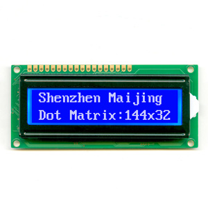 Mj14432a maijing STN loại 144x32 Màn hình LCD đơn sắc độ phân giải cao LCM với thư viện phông chữ Trung Quốc - Product Image 1
