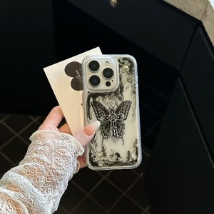 NUOVA Custodia per Telefono di Lusso Stile Punk Gotico con Farfalla e Croce per <span class=keywords><strong>iPhone</strong></span> 16 <span class=keywords><strong>Pro</strong></span> <span class=keywords><strong>Max</strong></span> 15 14 13 12 <span class=keywords><strong>11</strong></span>, <span class=keywords><strong>Cover</strong></span> <span class=keywords><strong>Nera</strong></span> in Resina Epossidica Effetto Acquerello - Product Image 6