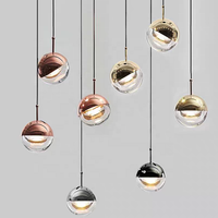 Lustre de plafond en verre rose doré à LED classique de luxe, le plus économique, pour table à manger, salon