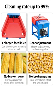 Новая автоматическая электрическая молотилка для кукурузы из нержавеющей стали с одним барабаном 40 см, с медной шестерней 4.8, сверхбольшая медная, для крупного помола - Product Image 3