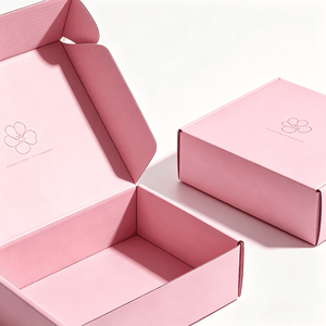 Fabricant de boîtes personnalisées, échantillon gratuit fourni, boîte d'expédition rose pour vêtements, chaussures, vêtements pour bébés, enfants et adultes, emballage pour commande de vêtements - Product Image 3