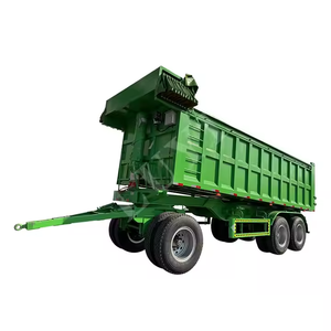 Haute qualité ZHONGSHENGTIANQI marque 40kg capacité benne arrière semi-remorque tri-essieu U forme hydraulique vidage arrière benne basculante - Product Image 1