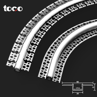 Profils de canal LED en aluminium courbé, flexibles, 15 mm, profil d'éclairage en aluminium flexible pour cloison sèche, plâtre, plafond