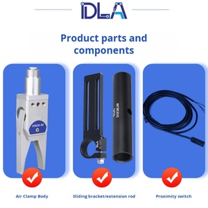 Dgrz20-20Cs1 อุปกรณ์จับยึดเครื่องมือช่างแบบใช้ลม คีมจับสองขาแบบนิวเมติก พร้อมกระบอกสูบ ปากจับพลาสติก รับประกัน 1 ปี - Product Image 4