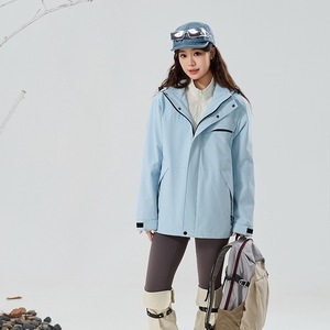 Chaqueta Cortavientos para Mujer con Forro Interior, Color Sólido en Contraste, Abrigo de Trabajo para Invierno - Product Image 3