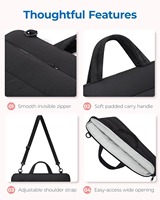 Housse pour ordinateur portable de poche avec logo personnalisé avec sangle Housse rembourrée et gonflée pour ordinateur portable pour femmes