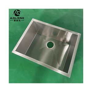 Fregadero de cocina hecho a mano de acero inoxidable con escurridor - Product Image 4