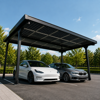 Structure de support en aluminium étanche pour abri de stationnement solaire 10 kW avec système de panneaux solaires pour carport