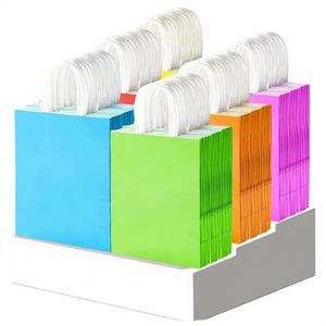 Mixed Kraft <b>Paper</b> Classic Shopping Bags <b>Biodegradable</b> Flexo Printing for Supermarket Use-Promotion Kids Party Wedding Holiday - Product Image 1