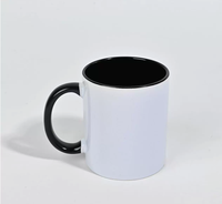Mug en céramique bicolore personnalisé de 11 oz, tasse à café vierge pour sublimation avec poignée colorée, impression de logo DIY pour entreprise, maison, cadeau d'anniversaire