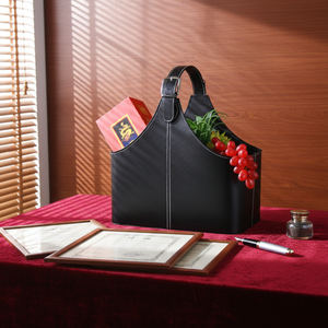 Panier cadeau en cuir PU à prix <span class=keywords><strong>de</strong></span> gros, en stock, pour Noël et les fêtes, panier vide pour cadeaux, panier <span class=keywords><strong>de</strong></span> rangement domestique - Product Image 2