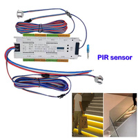 Contrôleur de lumière de bande de LED de capteur de mouvement automatique de PIR 32-Step Dimmer Smart Stair Light 8A Télécommande