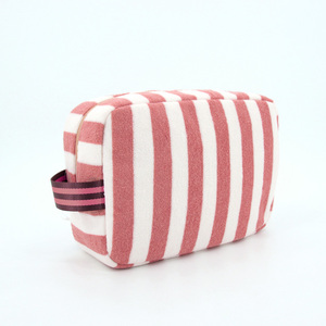 <span class=keywords><strong>Pochette</strong></span> de toilette rayée personnalisée avec monogramme ou initiales pour femme, idéale comme cadeau pour demoiselle d'honneur (vente en gros) - Product Image 3