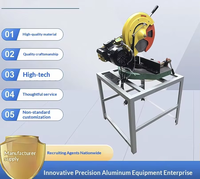 Scie à découper d'angle de précision avec table rotative manuelle pour profilés en aluminium à 45 et 90 degrés