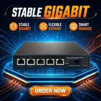 5 Portlu 2.5G Ethernet Switch, 10G SFP+ Uplink ile, Akıllı Web Yönetimli Çoklu Gigabit Masaüstü Ağ Switch'ı