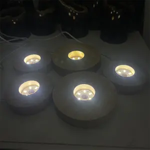 De madeira Led lâmpada base USB Cabo Switch Modern Night Light Para 3D Led lâmpada noturna