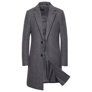 Autunno e inverno nuovo cappotto di lana da <span class=keywords><strong>uomo</strong></span> di vendita caldo lungo <span class=keywords><strong>Trench</strong></span> maschile all'ingrosso - Product Image 3