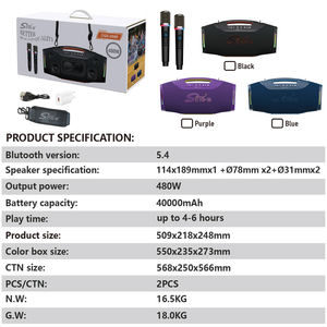 Altavoz Portátil CQS-S666 con Bluetooth, Iluminación LED RGB, Sistema <span class=keywords><strong>de</strong></span> Sonido Envolvente para Fiestas y Cine en Casa - Product Image 6