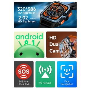 APPLLP 4 <span class=keywords><strong>MAX</strong></span> 2.02 pouces Android 8.1 4G réseau Wifi montre intelligente 2GB + 16GB Sport double caméra GPS Smartwatch avec carte SIM - Product Image 4