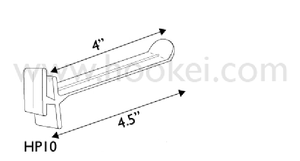 Espositore per supermercato gancio gancio appendiabiti in plastica da <span class=keywords><strong>4</strong></span>.<span class=keywords><strong>5</strong></span> "11.4cm di lunghezza gancio per pannello di plastica per esposizione - Product Image 2