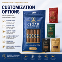 Sachets de gel humidificateur réutilisables à fermeture éclair pour cigares, 30g 60g, humidité 69% RH, pour humidor