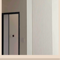 Les lignes d'ondulation de l'eau de mur de fond de TV de panneau de grille de PVC peuvent être peintes