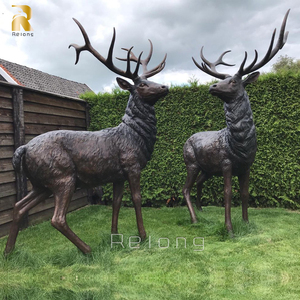 Decoración de jardín Metal Animal Escultura Skyfall <span class=keywords><strong>Película</strong></span> Bronce Ciervo Estatua - Product Image 1