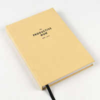 Carnet de notes en tissu premium, couverture rigide en lin, impression offset avec pelliculage, reliure cousue, agenda quotidien, ouverture à plat, papier spécial