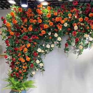Guirlandes de roses artificielles Miaomiao en soie plastique pour décoration de mariage, maison, extérieur, accessoires de photographie, plafond, climatiseur - Product Image 3