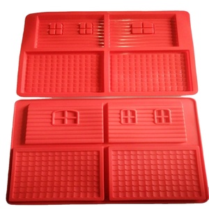 Best Selling Food Grade <strong>Christmas</strong> 3D Gingerbread Cake Baking Molds <strong>Silicone</strong> House Cake <strong>Moulds</strong> - Product Image 3
