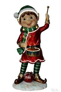 Elfo Tocando Tambores con 3 Luces y 4 Tiras de Luces - Product Image 2