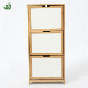 <span class=keywords><strong>Meuble</strong></span> à chaussures moderne à 3 niveaux en bambou et MDF, étagère à chaussures autoportante, organisateur de rangement <span class=keywords><strong>pour</strong></span> l'<span class=keywords><strong>entrée</strong></span>, le couloir et les petits espaces, meubles de maison - Product Image 5