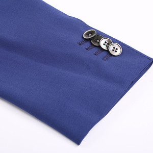 Traje de Dos Piezas para Hombre, Azul <span class=keywords><strong>Zafiro</strong></span>, de <span class=keywords><strong>Alta</strong></span> Calidad, Corte Slim, Chaqueta Cruzada, Producción Directa del Proveedor - Product Image 5