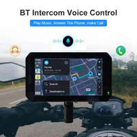Autoway étanche sans fil Carplay pour moto 5 ''écran tactile Android Auto avec GPS TMPS Anti-shake Night Version Cameras