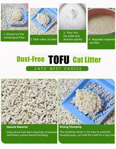 <span class=keywords><strong>Litière</strong></span> pour <span class=keywords><strong>chat</strong></span> au tofu naturel 100% directe d'usine à bas prix petit végétal Original jetable et écologique - Product Image 3