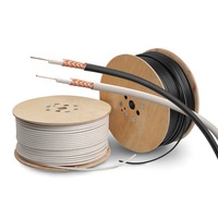 Cable coaxial serie RG con 2 cables de alimentación Cable coaxial RG59 con conductor de cobre CCA CU y PVC para cables de comunicación