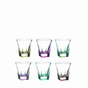 Ensemble de 6 verres à liqueur Fusion colorés, verres à cocktail multicolores - Product Image 1