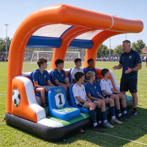 Banqueta Inflable Comercial de PVC para Fútbol, Cabina Inflable con Temática de Fútbol para Fiestas Infantiles, Asientos para Eventos al Aire Libre - Product Image 5