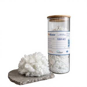 Fibre de polyester vierge creuse premium 7D HCS 64mm, fibre courte conjuguée douce siliconée recyclable pour le rembourrage de coussins - Product Image 1