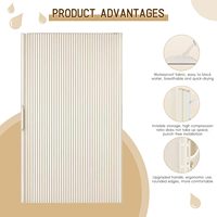 Rideau de douche pliable magnétique en polyester imperméable avec cloison en aluminium, sans tringle, personnalisé CF