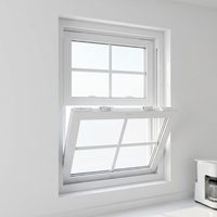 Ventanas de Vinilo de PVC de Alta Calidad con Doble Hoja Abatible y Fácil Ventilación para Proyectos Residenciales