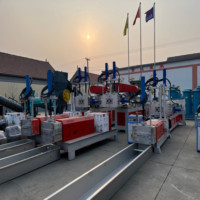 Usine de recyclage de plastique clé en main : Granulateur + Agglomérateur + Système de pelletisation pour déchets de film LDPE, PA, PPR, EPS avec moteur