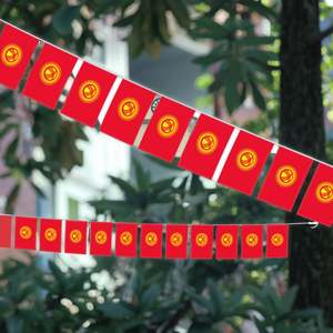 Banderines de Kirguistán al por Mayor, Tamaño <span class=keywords><strong>y</strong></span> Diseño Personalizados, Impresión Digital para Decoración - Product Image 4