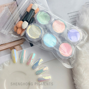 SH Chrome Effect Rainbow Mirror Powder Pigment Neon Cosmetic Aurora con <span class=keywords><strong>efecto</strong></span> cromado para productos de belleza - Product Image 4