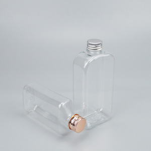 <b>Flat</b> Glass Bottles Rectangle Transparent <b>Screw</b> Cap Beverage Packaging 50ml 100ml - Product Image 4