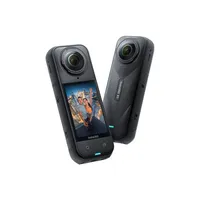 Caméra d'action 360° Insta360 X5 pour moto, étanche, 4K, robuste, avec objectif remplaçable, stabilisation audio, CCD, MOS, MicroSD