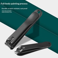 Kit de manucure professionnel classique en acier inoxydable noir portable avec coupe-ongles 9-en-1, tondeuse à cheveux, ouvre-bouteille, pour adultes