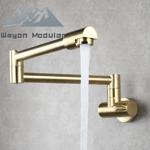 Grifo de <span class=keywords><strong>Pared</strong></span> Plegable Moderno de Lujo Wayon, Dorado, para Cocina Profesional y Estufa - Product Image 3